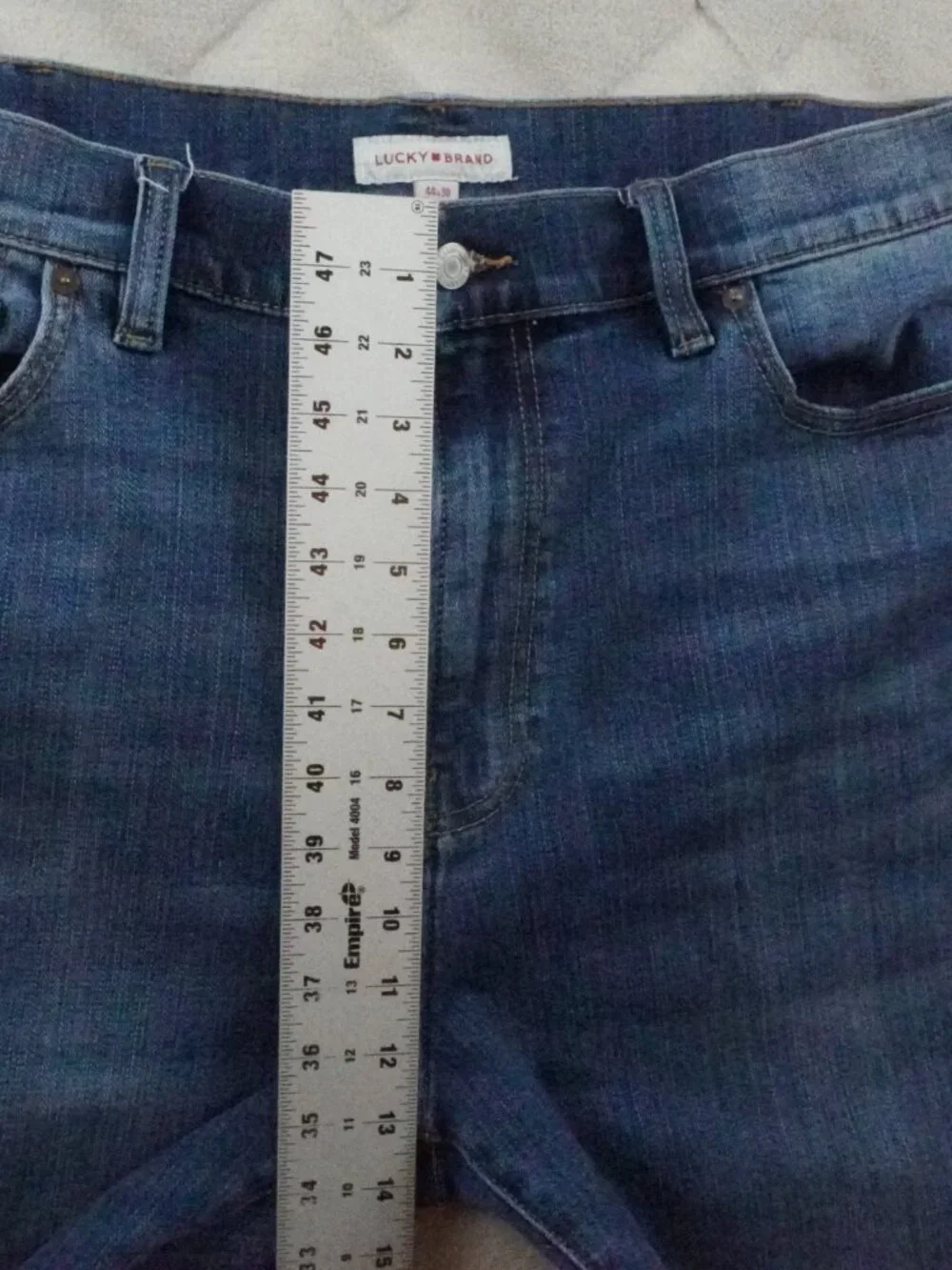Lucky Brand Athletic Taper Jean Mens 44x25 Blue Stretch Denim